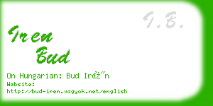 iren bud business card